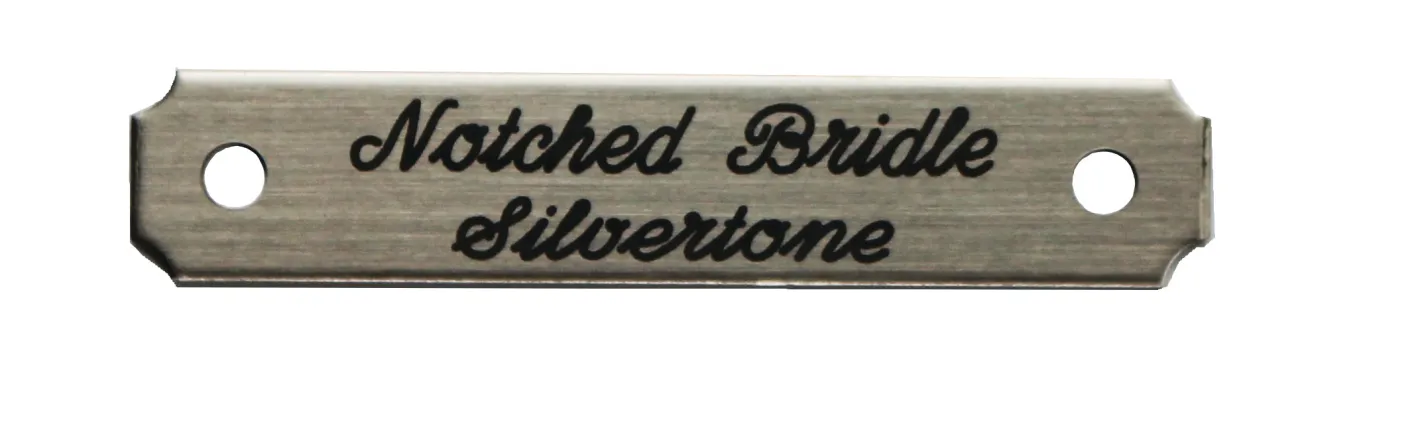 DOVER DROPSHIP Notched Corner German Silver Bridle Nameplate