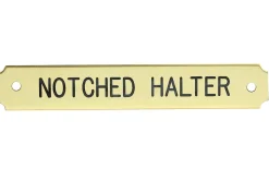 DOVER DROPSHIP Notched Corner Halter Nameplate - 1 or 2 lines