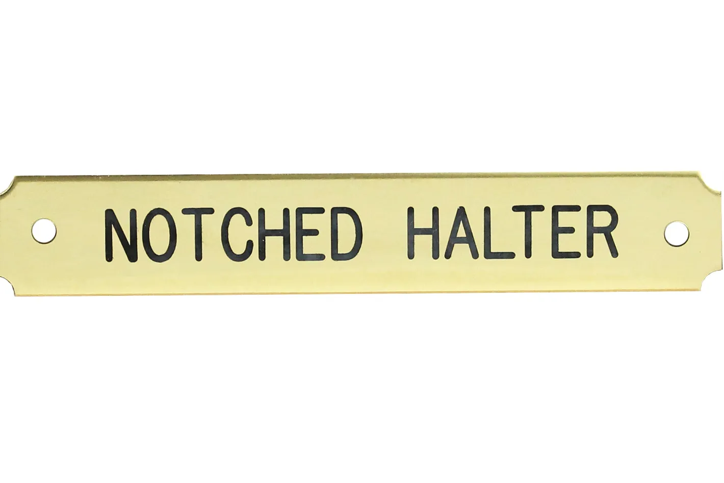 DOVER DROPSHIP Notched Corner Halter Nameplate - 1 or 2 lines