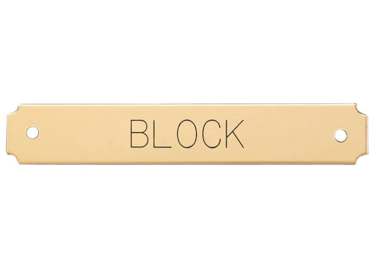 DOVER DROPSHIP Notched Corner Halter Nameplate - 1 or 2 lines
