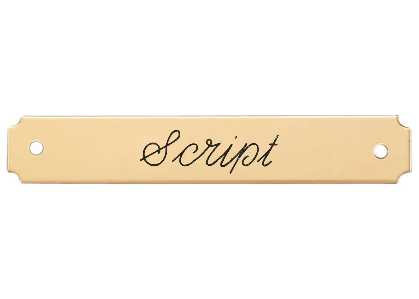 DOVER DROPSHIP Notched Corner Halter Nameplate - 1 or 2 lines