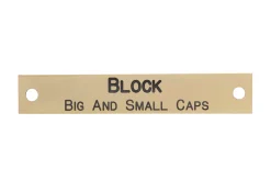 DOVER DROPSHIP Notched Corner Halter Nameplate - 3 lines