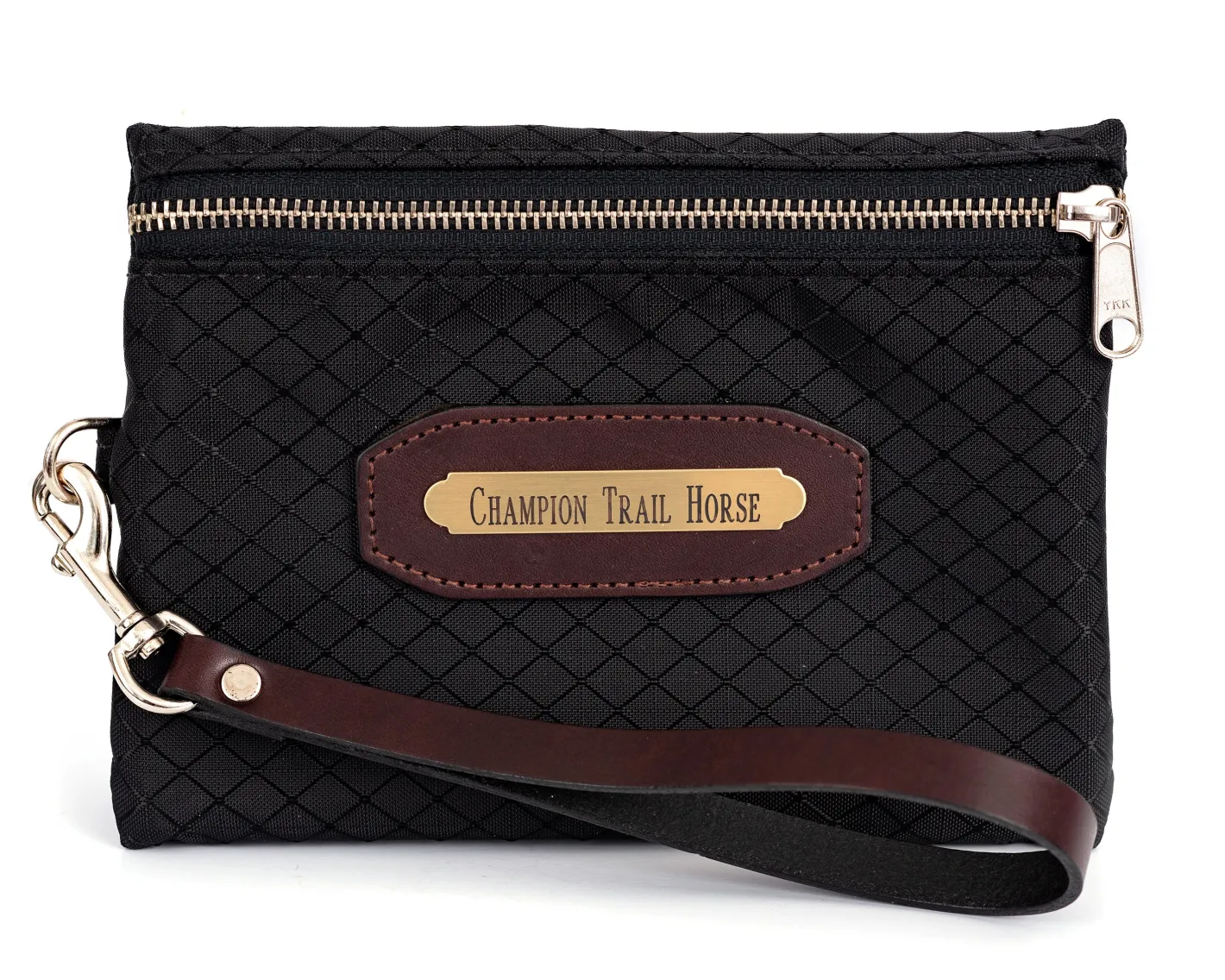 PERRIS LEATHER Perri’s® Champion Collection Wristlet with Leather Accents and Nameplate