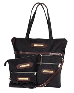 PERRIS LEATHER Perri’s® Champion Crossbody Bag with Leather Accents and Nameplate