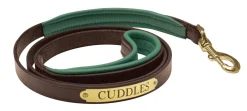 PERRIS LEATHER Perri’s® Padded Leather Nameplate Dog Leash