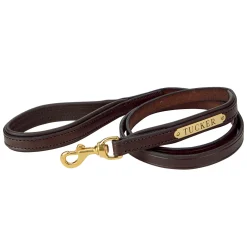 PERRIS LEATHER Perri’s® Padded Leather Nameplate Dog Leash