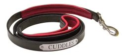 PERRIS LEATHER Perri’s® Padded Leather Nameplate Dog Leash