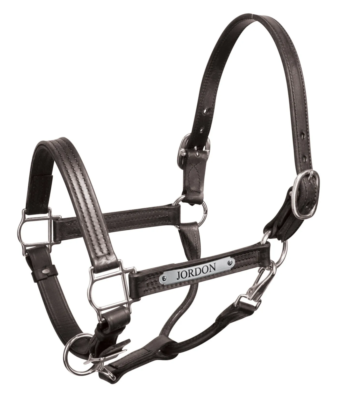 PERRIS LEATHER Perri’s® Premium 1" Leather Show Halter with Nameplate