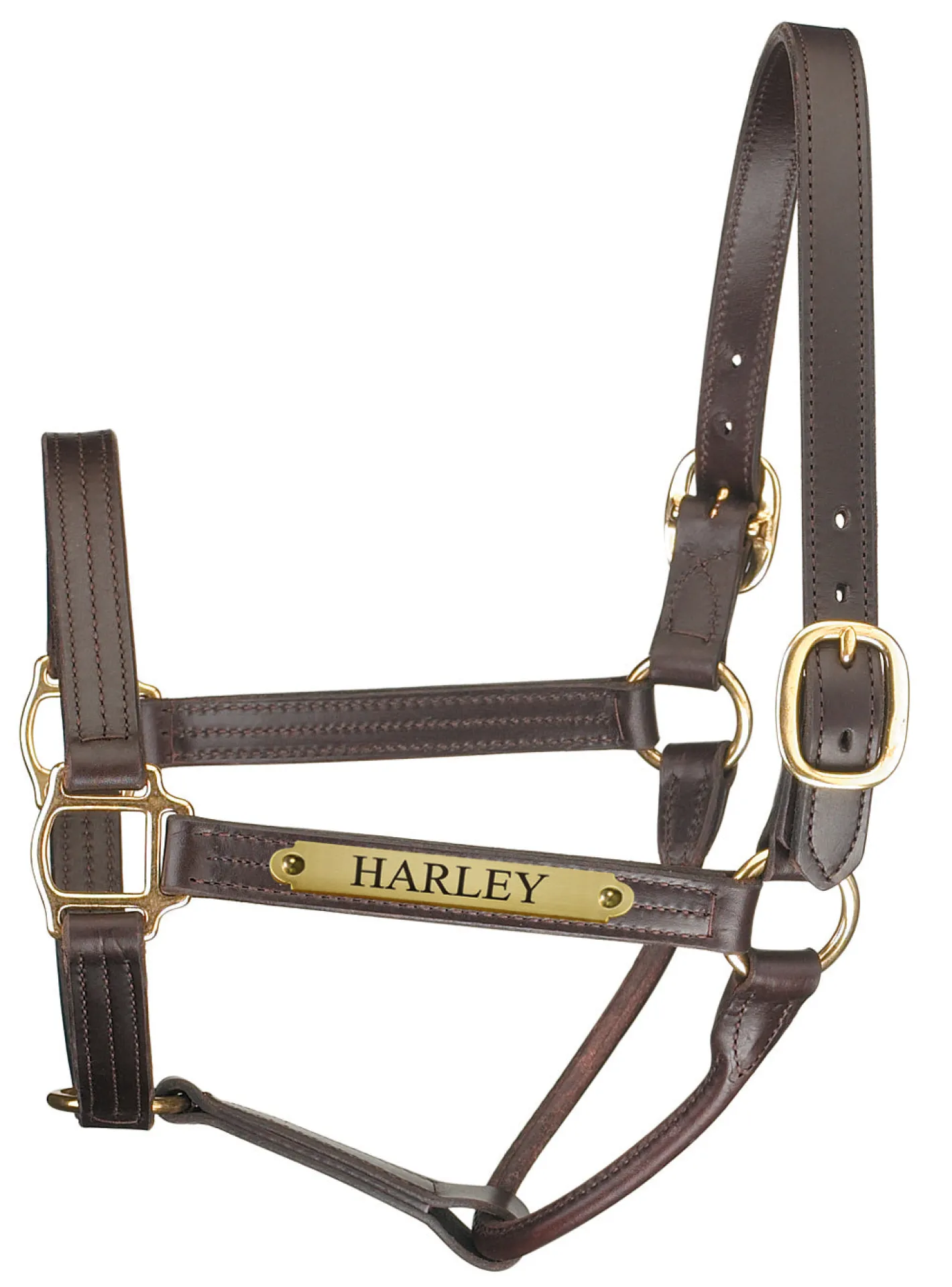PERRIS LEATHER Perri’s® Premium Track Style Leather Show Halter with Nameplate