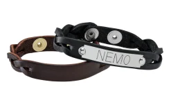PERRIS LEATHER Perri’s® Braided Leather Nameplate Bracelet