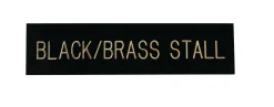 CRW Rectangular Black & Brass Stall Plate - 1 or 2 lines