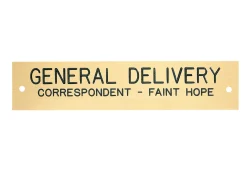 CRW Rectangular Stall Plate - 1 or 2 lines