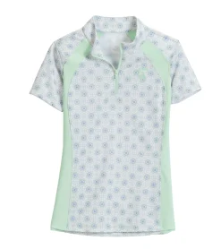 Kids KIRSCH Riding Sport™ Kids’ Airflow Quarter-Zip Print Short Sleeve Shirt
