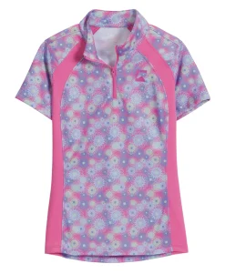 Kids KIRSCH Riding Sport™ Kids’ Airflow Quarter-Zip Print Short Sleeve Shirt