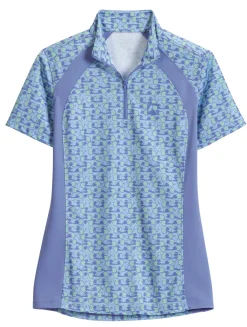 KIRSCH Riding Sport™ Ladies’ Airflow Quarter-Zip Print Short Sleeve Shirt