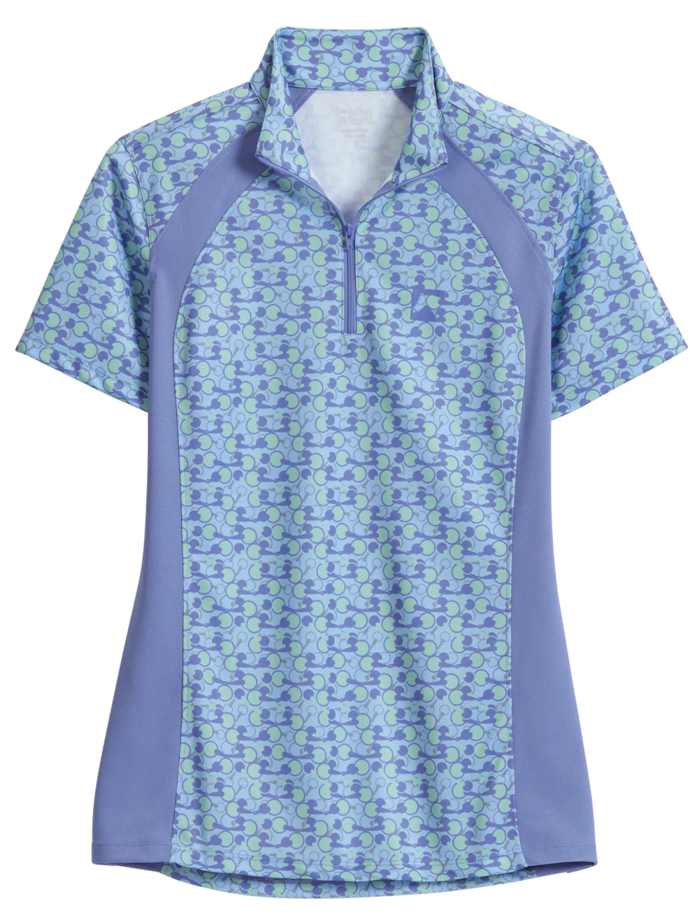 KIRSCH Riding Sport™ Ladies’ Airflow Quarter-Zip Print Short Sleeve Shirt