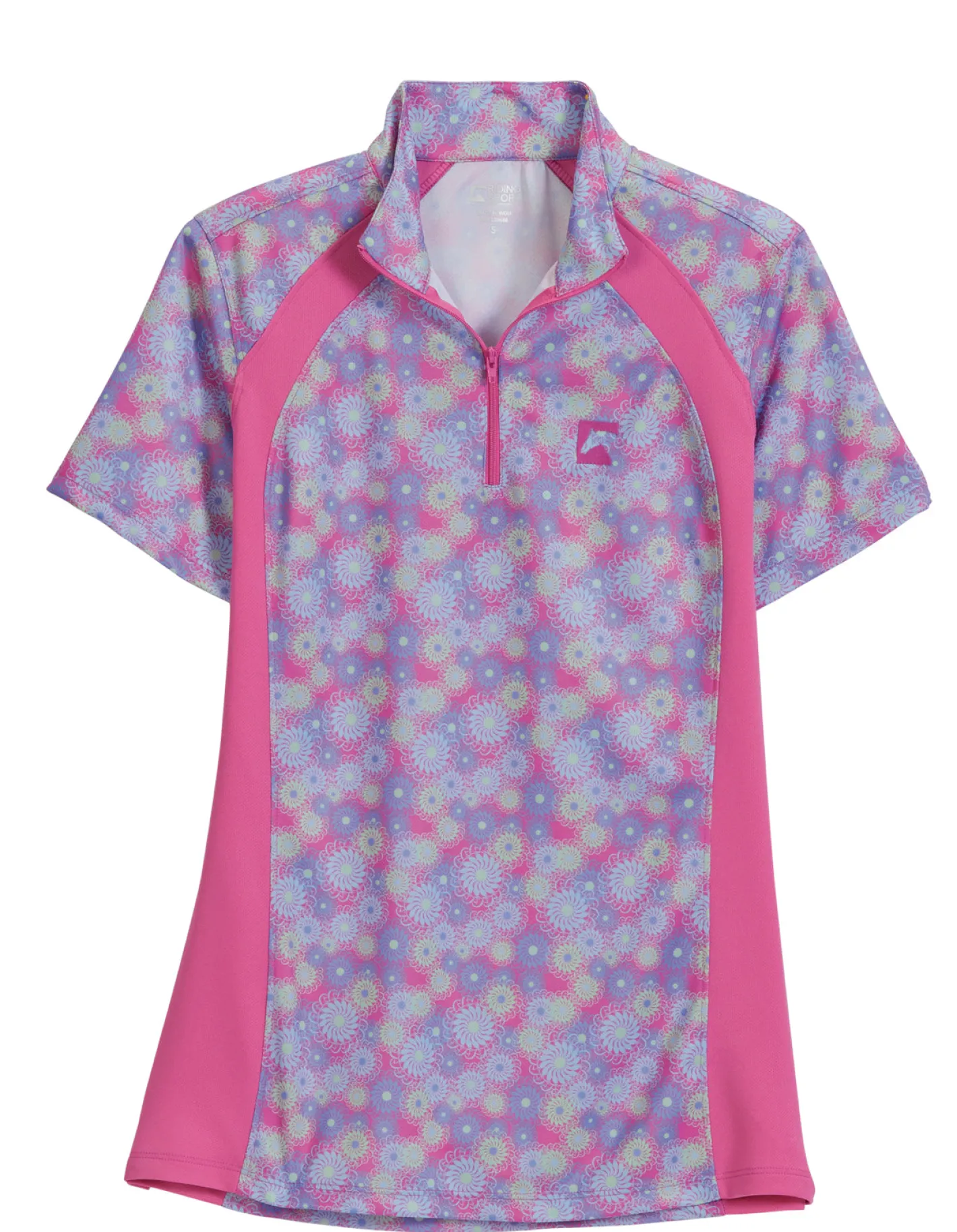 KIRSCH Riding Sport™ Ladies’ Airflow Quarter-Zip Print Short Sleeve Shirt