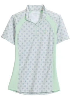 KIRSCH Riding Sport™ Ladies’ Airflow Quarter-Zip Print Short Sleeve Shirt