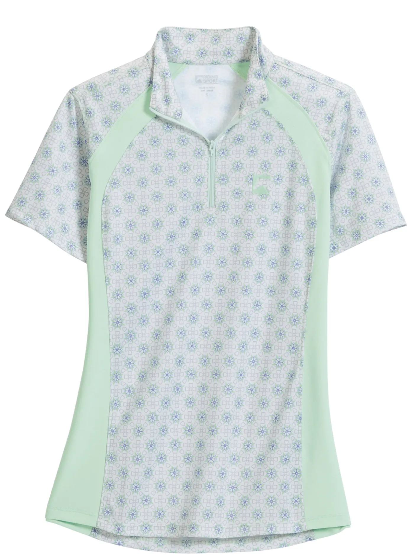 KIRSCH Riding Sport™ Ladies’ Airflow Quarter-Zip Print Short Sleeve Shirt