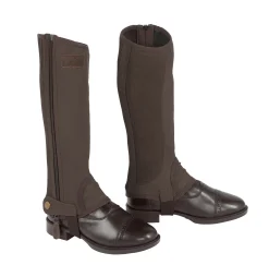 Kids S.K. SHOES AND BOOTS Riding Sport™ Kids’ Synthetic Suede Half Chaps with Silicone Grip Patches