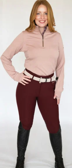ERS Romfh® Ladies’ Aachen Zip Mock Long Sleeve Shirt