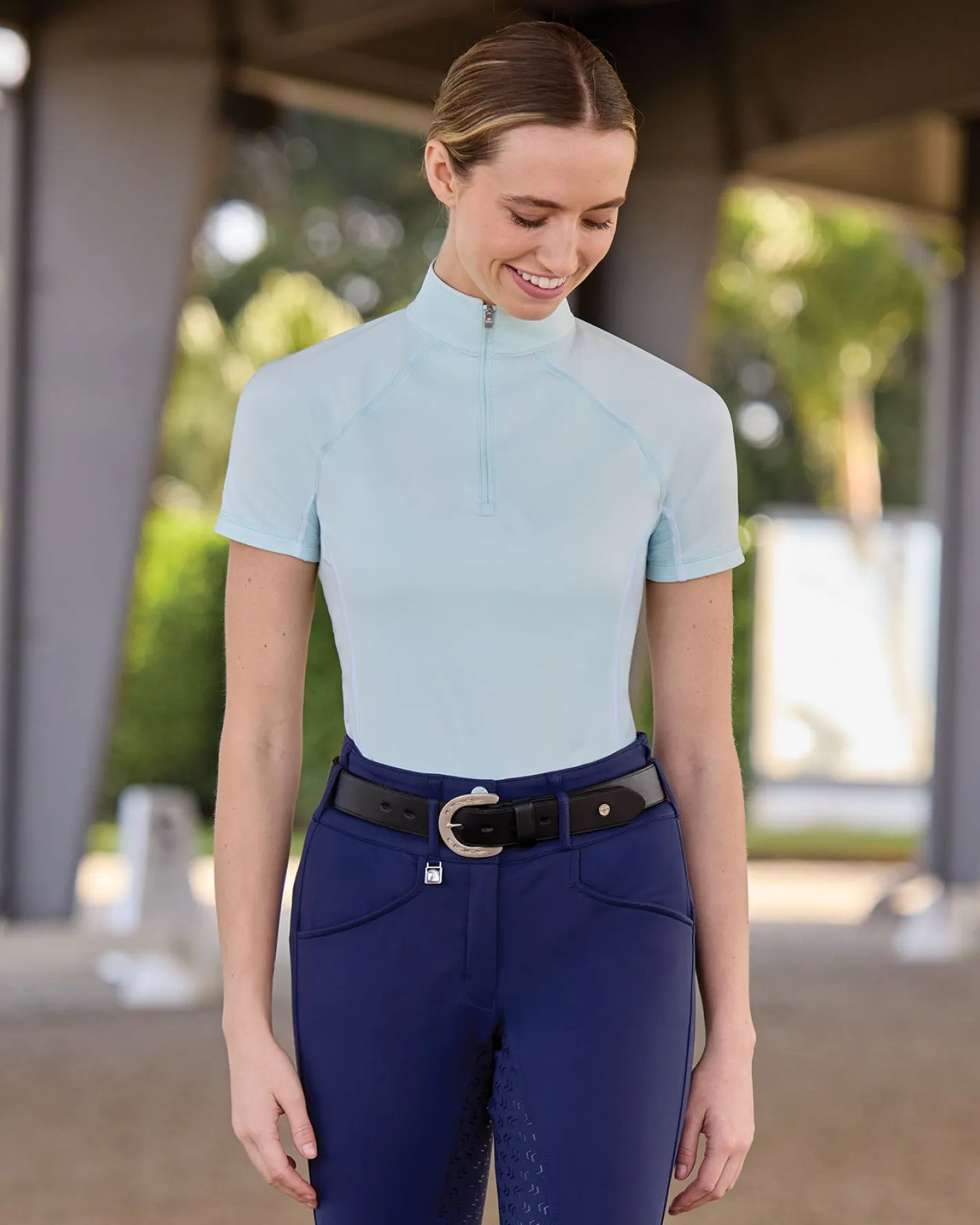 ERS Romfh® Ladies’ Quarter-Zip Short Sleeve Sun Shirt