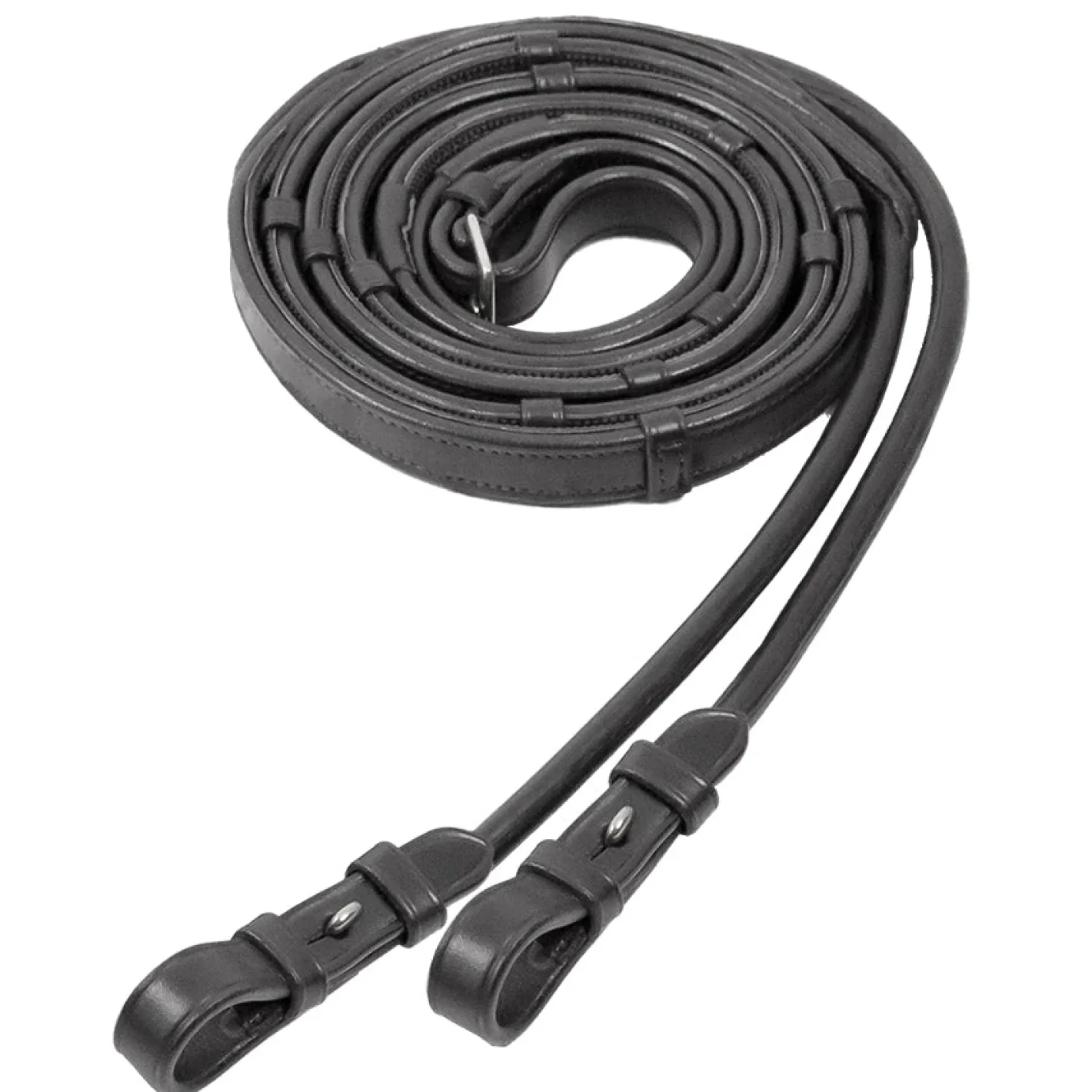 SCHOCKEMOEHLE N.A. Schockemöhle Rolled Leather Rubber-Lined Reins with Stops