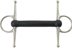 SHIRES EQUESTRIAN Shires Full Cheek Bit with Flexible Rubber Mullen Mouth