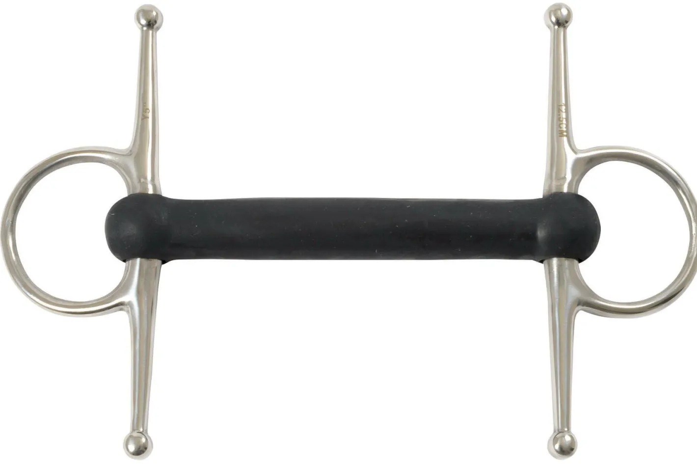 SHIRES EQUESTRIAN Shires Full Cheek Bit with Flexible Rubber Mullen Mouth