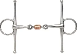 SHIRES EQUESTRIAN Shires Full Cheek Snaffle with Copper Roller