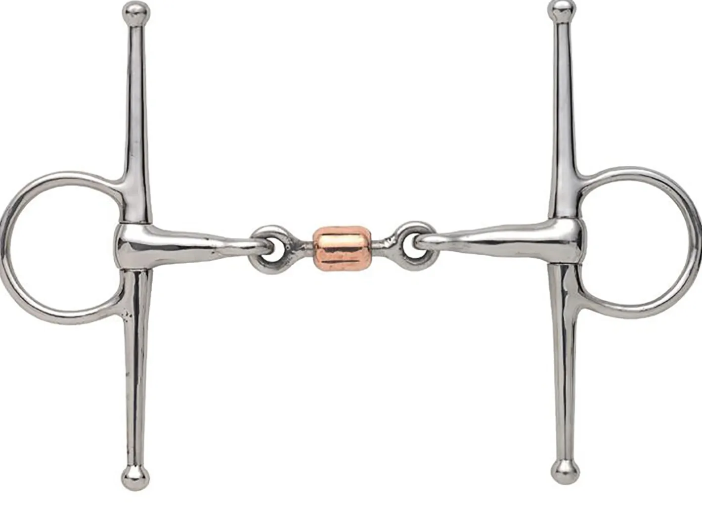 SHIRES EQUESTRIAN Shires Full Cheek Snaffle with Copper Roller