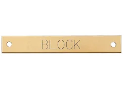 DOVER DROPSHIP Small Beveled Edge Halter Nameplate