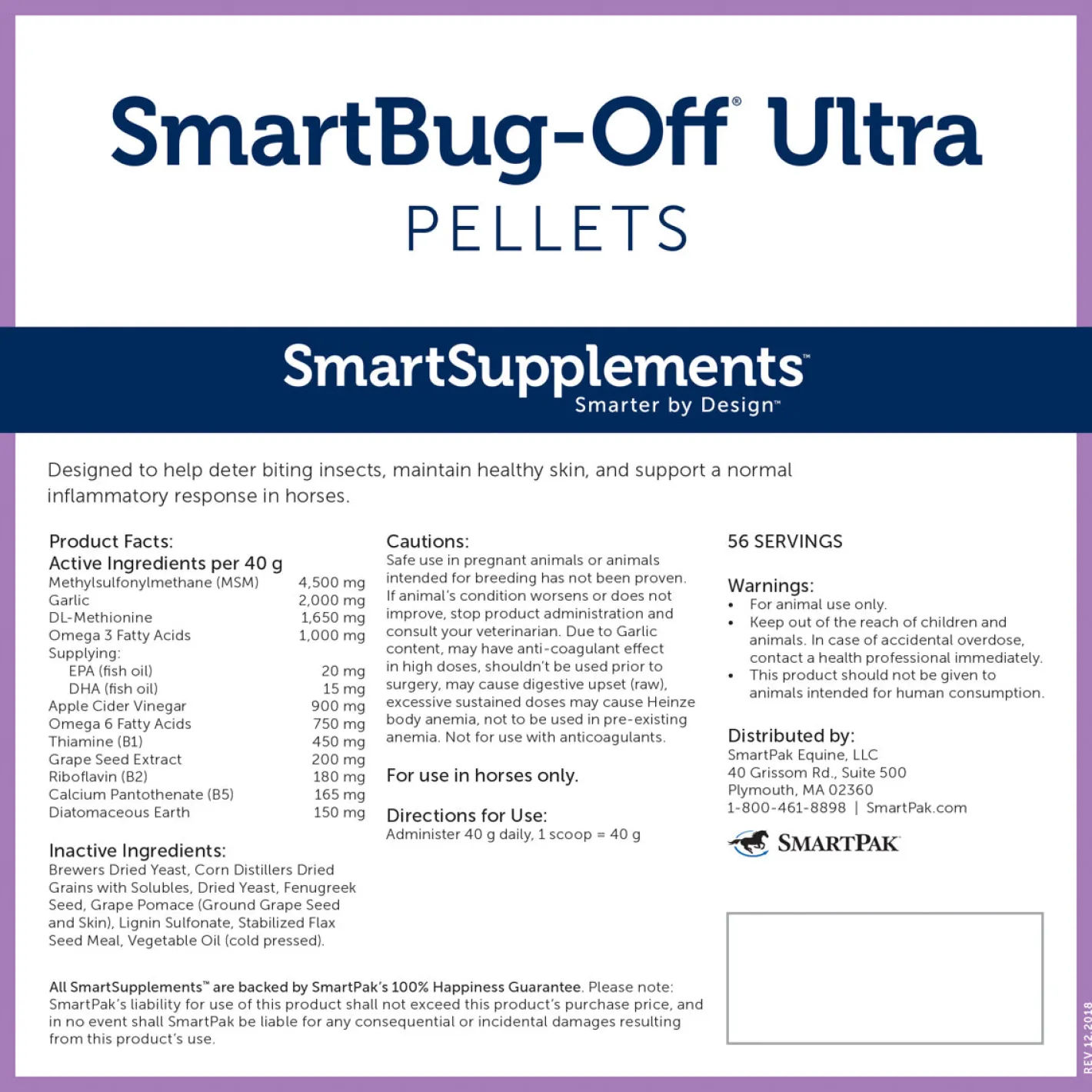 SMARTPAK SmartEquine™ SmartBug-Off® Ultra Pellets - 5 lbs.