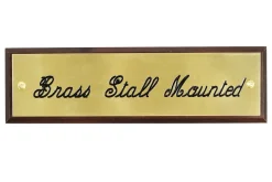 CRW Stall Plate Mounted on Walnut Plaque