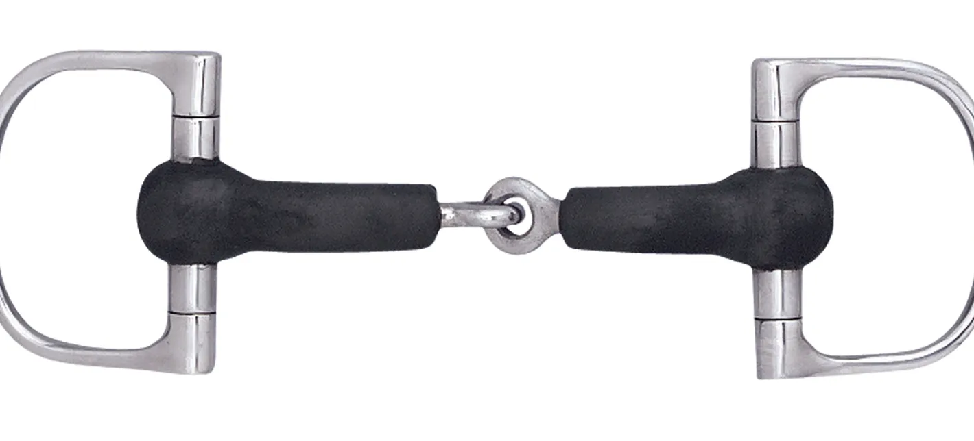 KING YOUNG Suffolk™ Hard Rubber Single-Jointed Snaffle D-Ring Bit