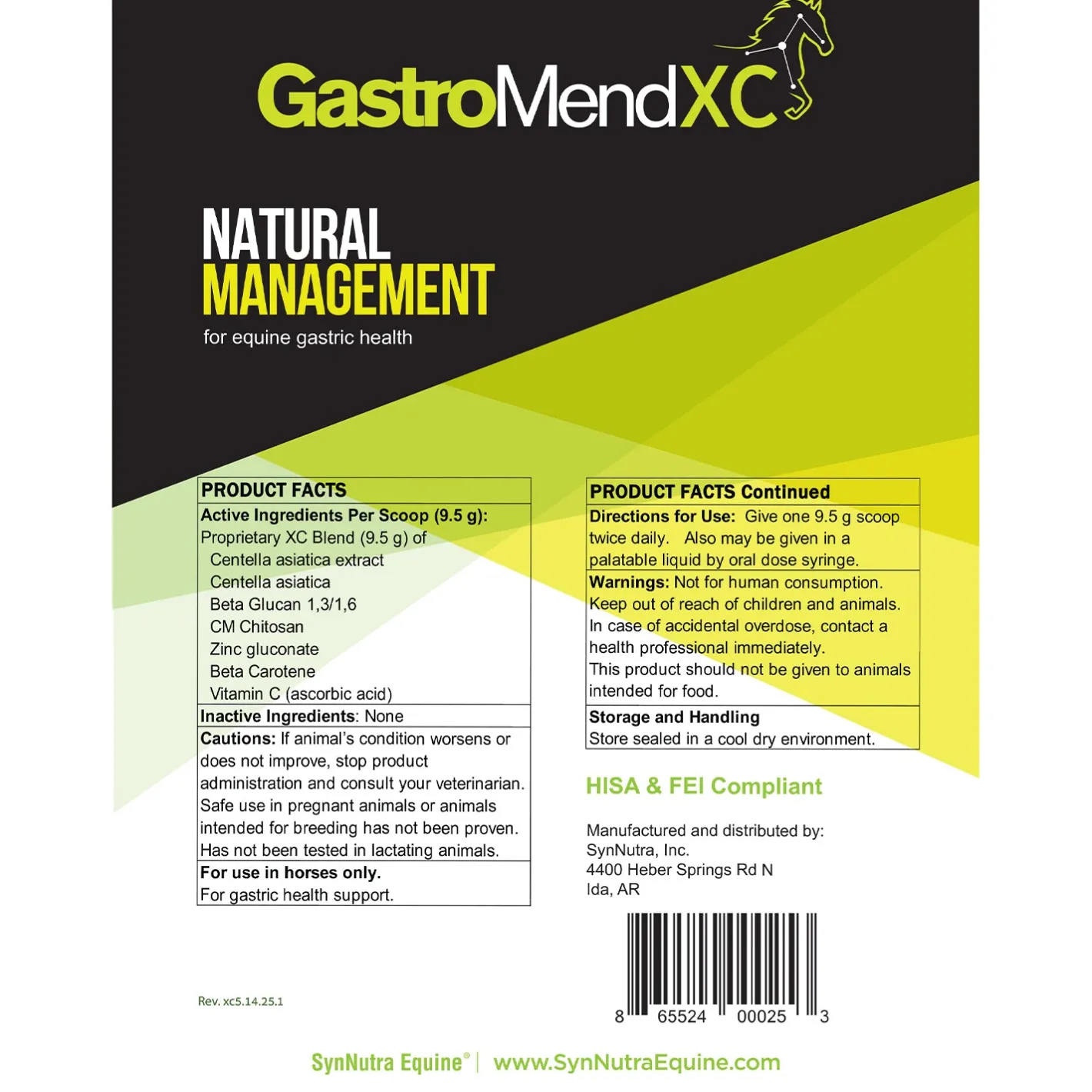 SYNNUTRA EQUINE ® GastroMend® XC