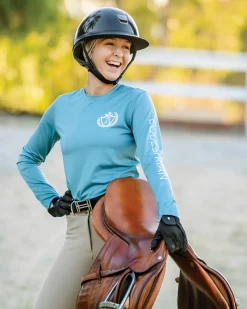 TKEQ THE SHOP TKEQ Ladies’ Crest Sustainable Long Sleeve Shirt