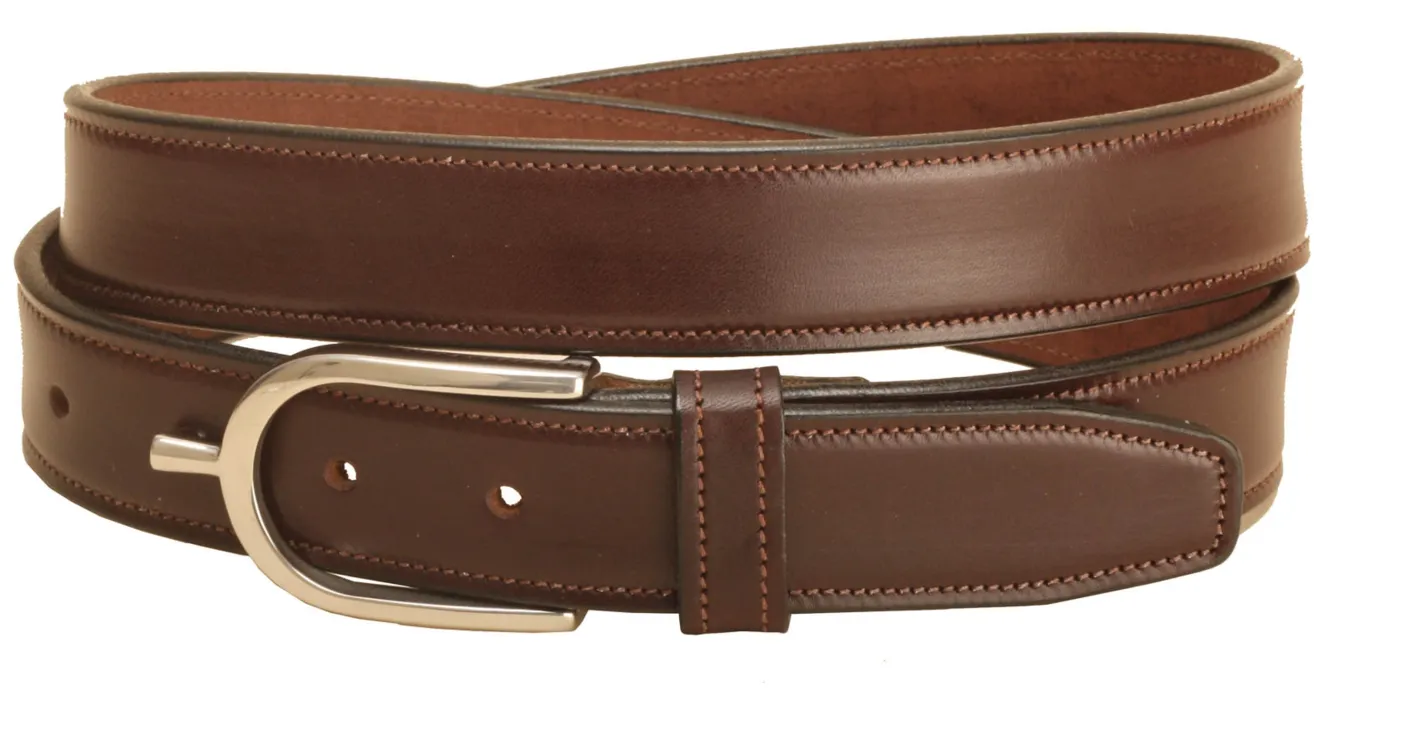 TORY LEATHER 1 1/4" Stainless Steel Spur Buckle Belt
