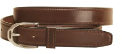 TORY LEATHER 1 1/4" Stainless Steel Stirrup Buckle Belt