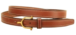 TORY LEATHER ¾" Brass Spur Buckle Belt