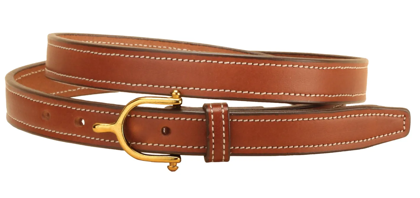 TORY LEATHER ¾" Brass Spur Buckle Belt