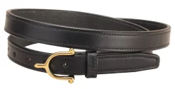 TORY LEATHER ¾" Brass Spur Buckle Belt