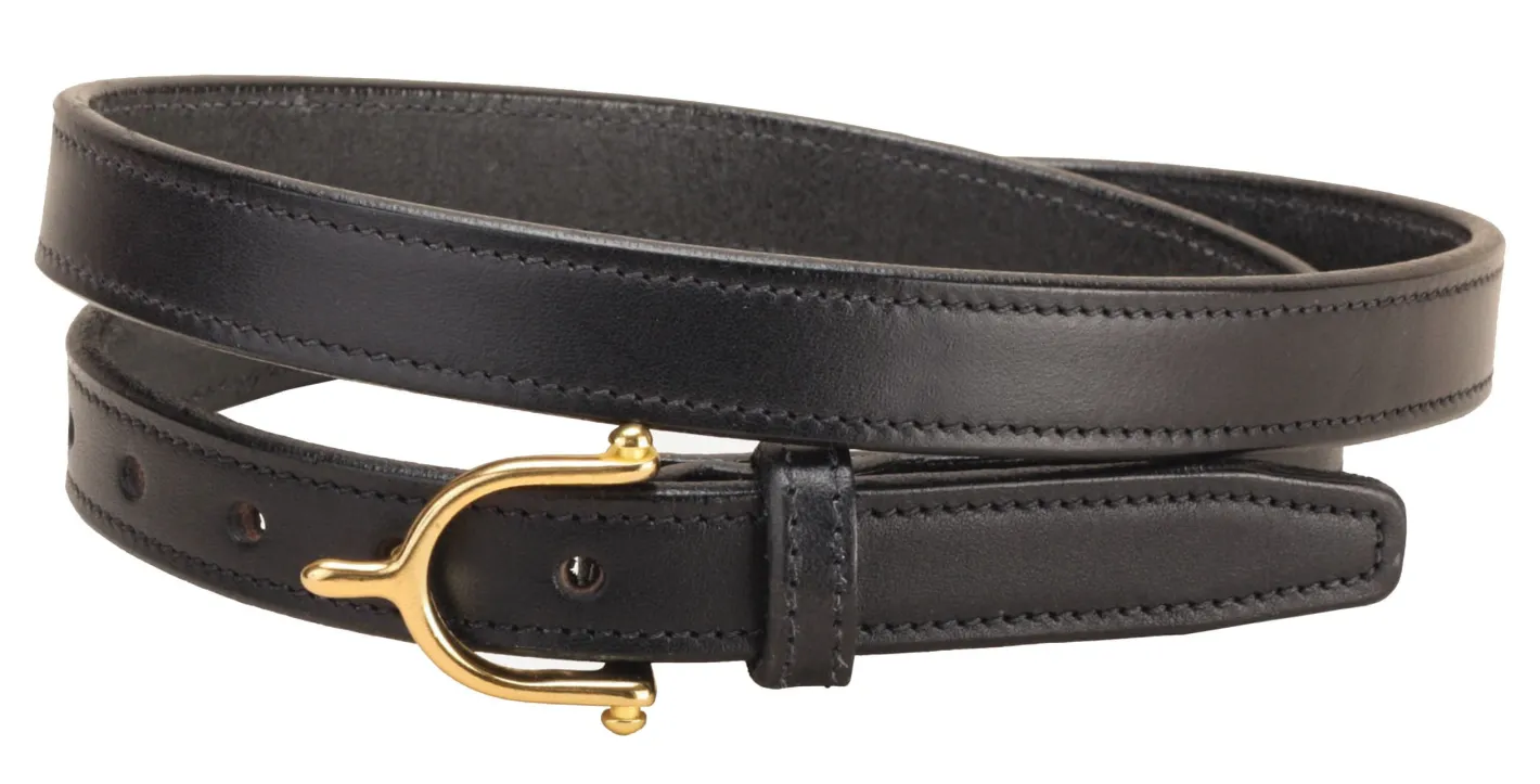 TORY LEATHER ¾" Brass Spur Buckle Belt