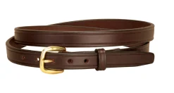 TORY LEATHER ¾" Plain Belt with Brass Buckle