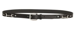 TORY LEATHER 1" Snaffle Bit Belt with Nickel Snaffle Bits & Buckle