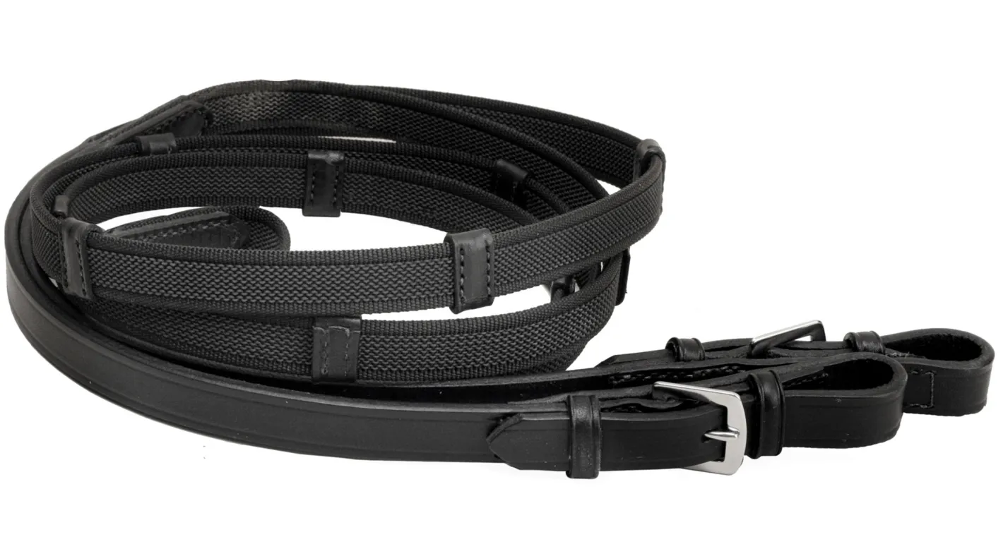 TORY LEATHER Company 3/4" x 54" Rubber Web Reins with Buckle Bit Ends