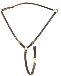 TORY LEATHER Company Martingale with Solid Brass Hardware