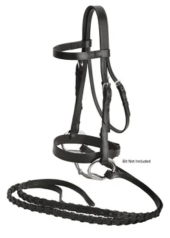 TORY LEATHER Company Oversize Fox Hunt Bridle with Laced Reins