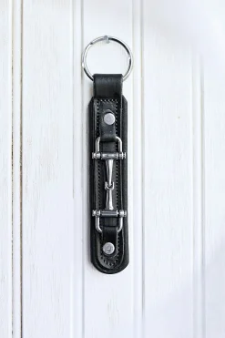 Kids TORY LEATHER Snaffle Bit Padded Leather Key Chain