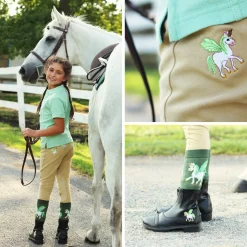 Kids JPC EQUESTRIAN TuffRider® Children's Unicorn Starter Front-Zip Paddock Boot